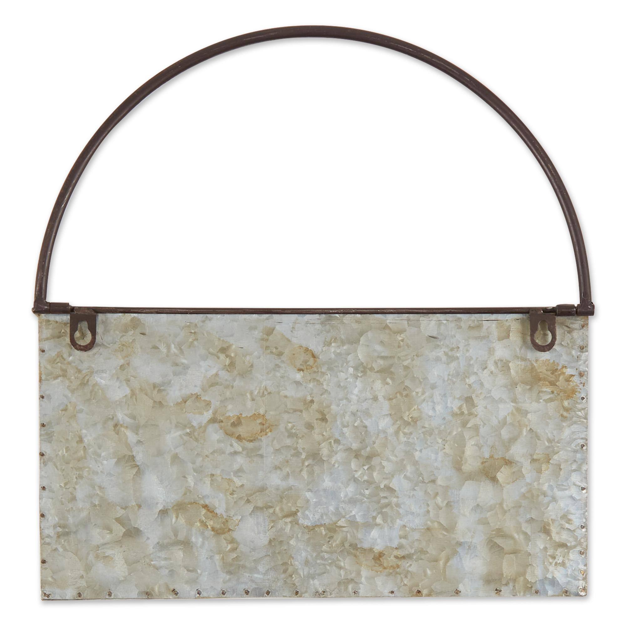 14.5" Rectangle Galvanized Wall Planter